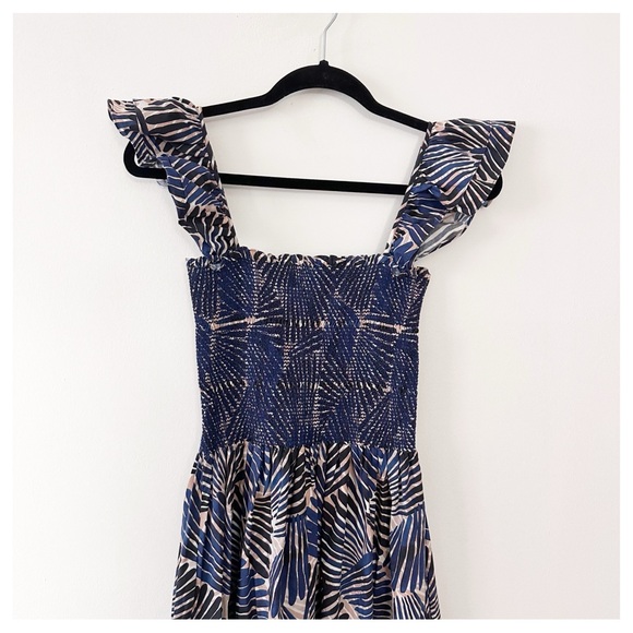 CARA CARA Ruby Dress In Palm Stripes Navy size‎ small - Picture 4 of 7
